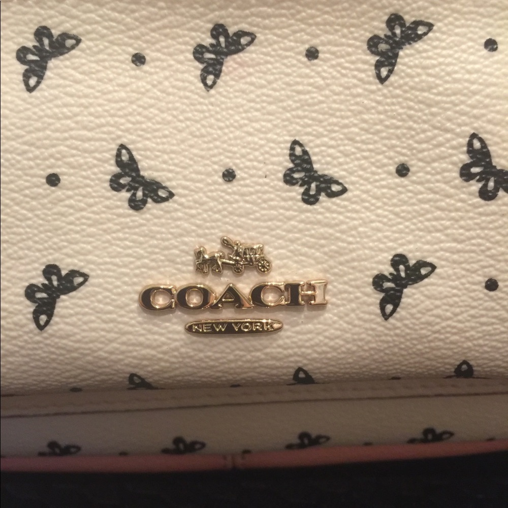 Coach Pink and Cream Backpack with Cactus Design - Picture 3 of 5